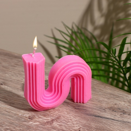 Свеча "S" 8х3х9 см, соевый воск 9931683