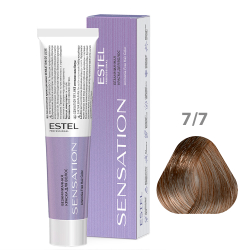 ESTEL Безаммиачная краска для волос SENSATION DE LUXE, 7/7 русый коричневый, 60 мл