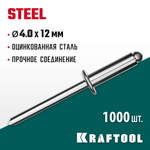 KRAFTOOL Steel, 4.0 x 12 мм, 1000 шт, стальные заклепки (311703-40-12)