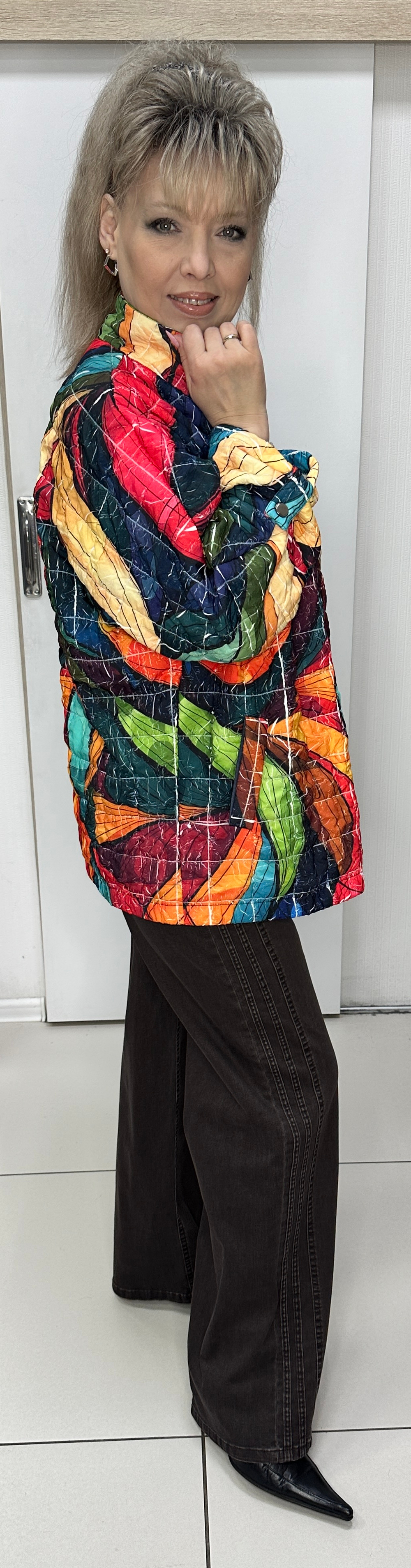 Цветная стеганная куртка "зефирка"