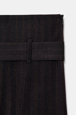 ZARA ЮБКА С РЕМНЕМ И КОНТРАСТНЫМИ ДЕТАЛЯМИ — ZW COLLECTION, РАЗНОЦВЕТНЫЙ