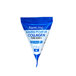 Farm Stay Baking Powder Collagen Pore Scrub скраб для лица в пирамидках с коллагеном