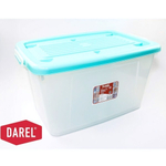 Ящик с крышкой DARELBOX 75л на колесах 700*500*380 бирюзовый