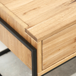 Тумба под телевизор 160 см G+K напольная с ящиками из массива дикого дуба в стиле лофт