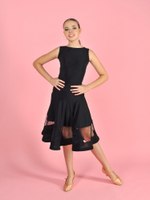 Детский топ с сеткой в горох на спинке