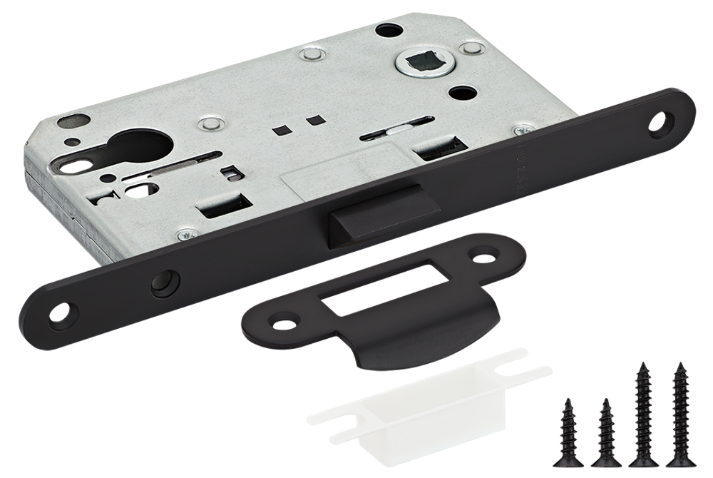 Защелка под цилиндр бесшумная Rucetti RP1885 BL Цвет - черный