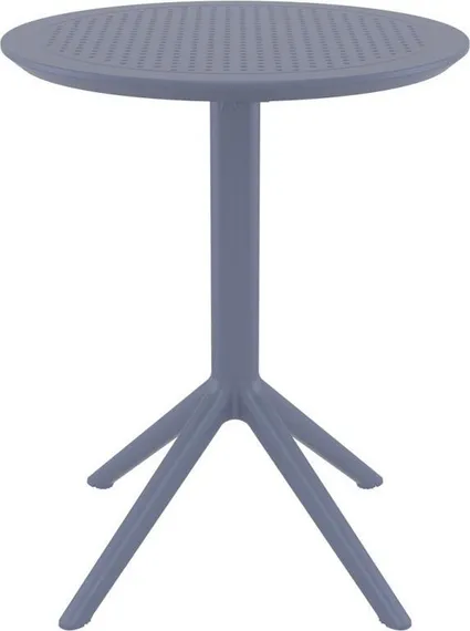 Стол пластиковый складной Sky Ø60 серый