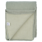 Покрывало двухстороннее из многослойного муслина травянисто-зеленого цвета из коллекции essential, 230x250 см