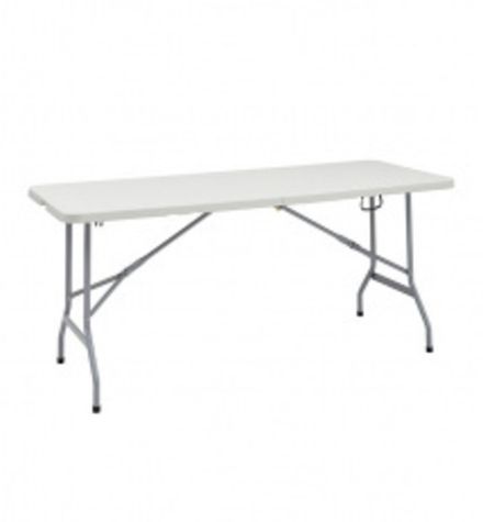 Стол-книжка пластиковый разборный бело-серый