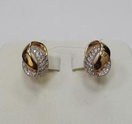 Серьги из золота с фианитами