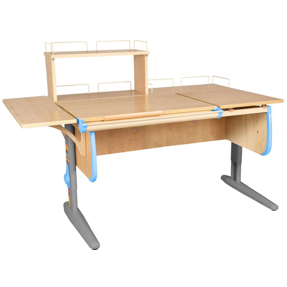 Растущая парта с задними и боковой полками Дэми СУТ 25-02-Б1Д1 (1500×880 мм)