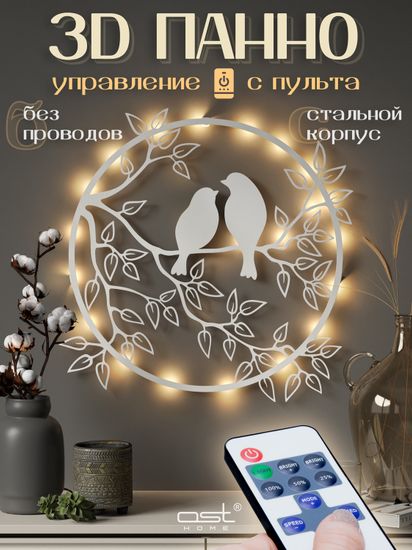 Панно "Птицы на дереве" W