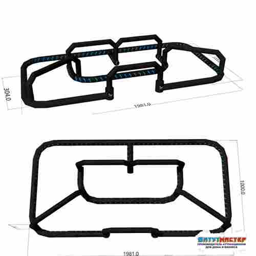 Надувная трасса «Профи-трек» для электромобилей, 20×10×3 м