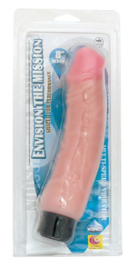 Реалистичный водонепроницаемый вибратор Envision the Mission - 20,3 см. (Цвет: телесный)