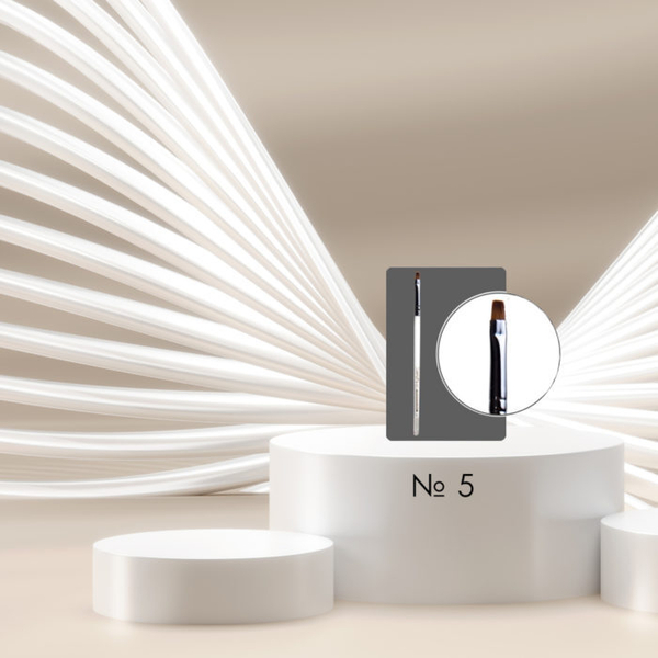 Кисть гелевая с прозрачной ручкой №5 прямая