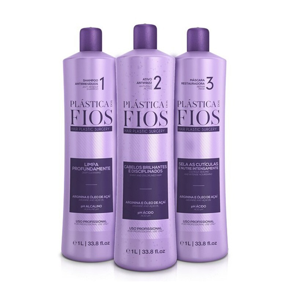 Набор для кератинового выпрямления Plastica Dos Fios Cadiveu Professional, 1L