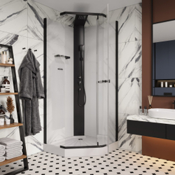 Душевая кабина Ceruttispa (ЧеруттиСпа) CHIKA901B, с низким поддоном, 90x90x225