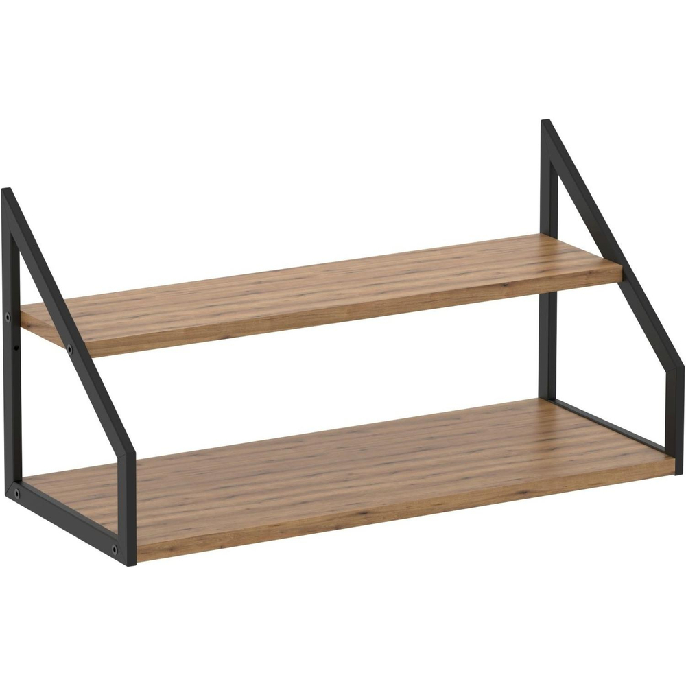 Полка TI_настен/настоль Комус Онега-8 250х600 мет чер/ЛДСП дуб вотан