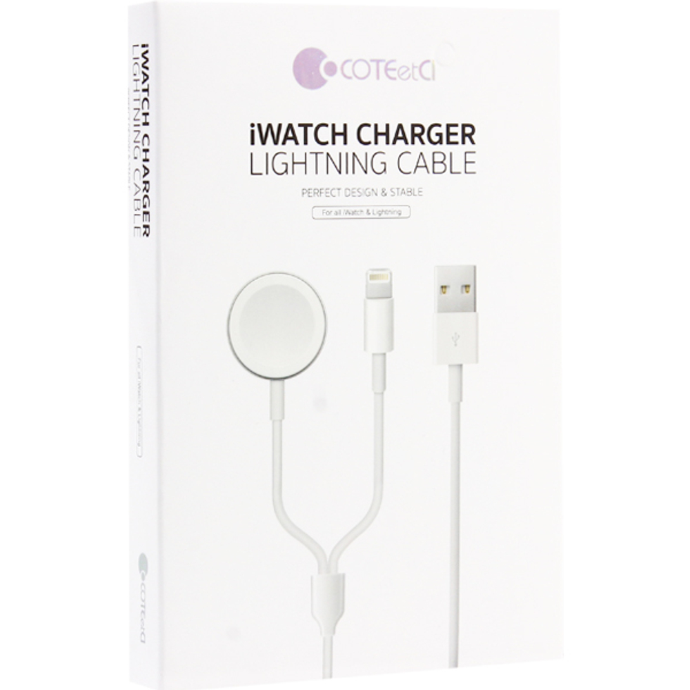 USB дата-кабель COTEetCI 2in1 Charging cable iPhone &amp; Watch (CS5170-WH) 1м Белый