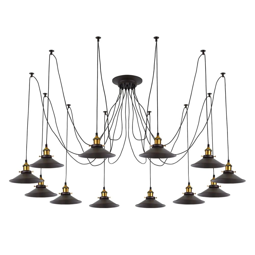 Citilux Эдисон CL451121 Люстра паук Венге Бронза