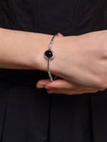 Браслет "Black stone" Silver