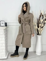 Пальто дубленка женская зимняя демисезонная