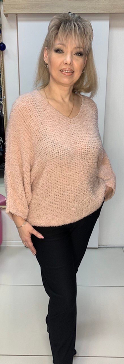 Теплый буклированный джемпер