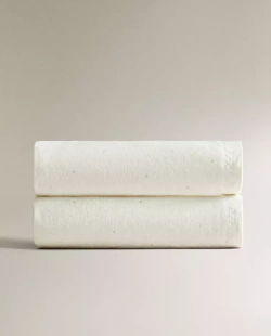 ZARA HOME ДЕТСКИЙ ФЛИСОВЫЙ ПЛЕД, ЭКРЮ