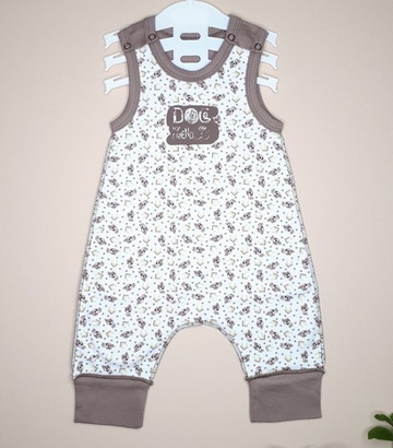 Полукомбинезон Пёсики (коричневый)