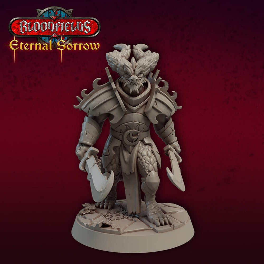 Grand Alliance Chaos Beasts of Chaos Gors Драконорожденный миниатюра для dnd, днд, pathfinder, фентези, Настольная игра, НРИ, Варгейм, РПГ