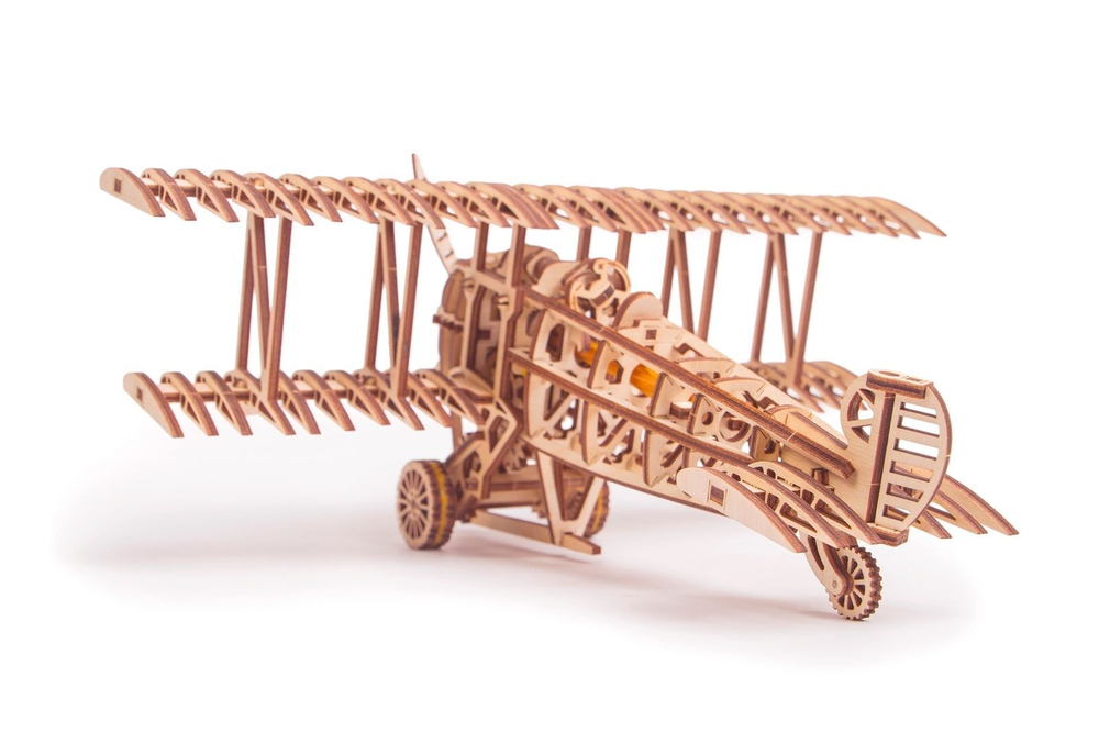 Механический 3D-пазл из дерева Wood Trick Самолет