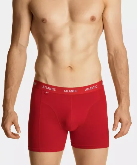 Трусы мужские боксеры (3шт), Atlantic 3MH-047, красные + серо-голубые + темно-синие