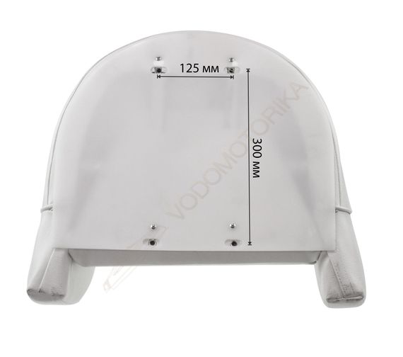 Кресло ROMEO мягкое, подставка, обивка белый винил, синий шов (118100010)