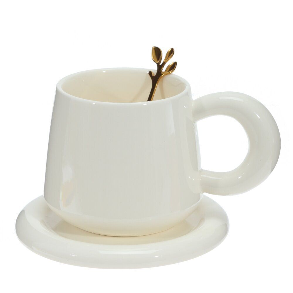 GAEM Кружка с блюдцем и ложкой, 300 мл, L16 W13 H10 см, 4в.