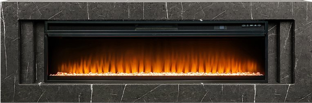 Каминокомплект Line 60 SFT Stone Touch - Серый мрамор с очагом Vision 60 LED