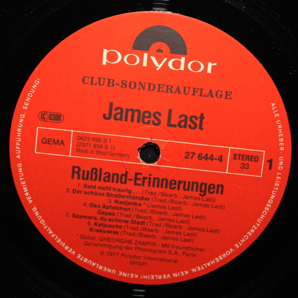 James Last / Russland Erinnerungen (LP)
