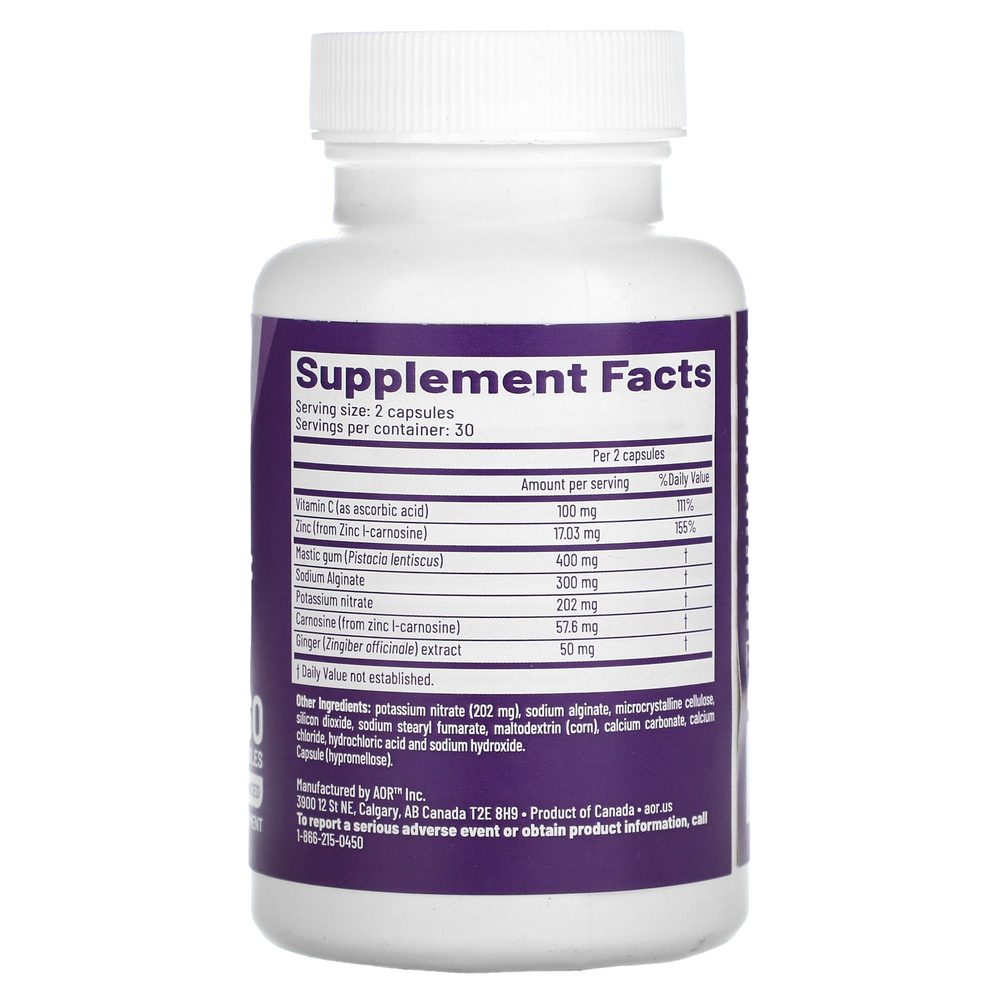 Advanced Orthomolecular Research AOR, Gastro Relief, 60 капсул