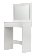 Туалетный столик, 66х38х127, Марм, с зеркалом и ящиком, белый, Dipriz