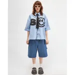 Рубашка SoWhat? Smile укороченная голубая