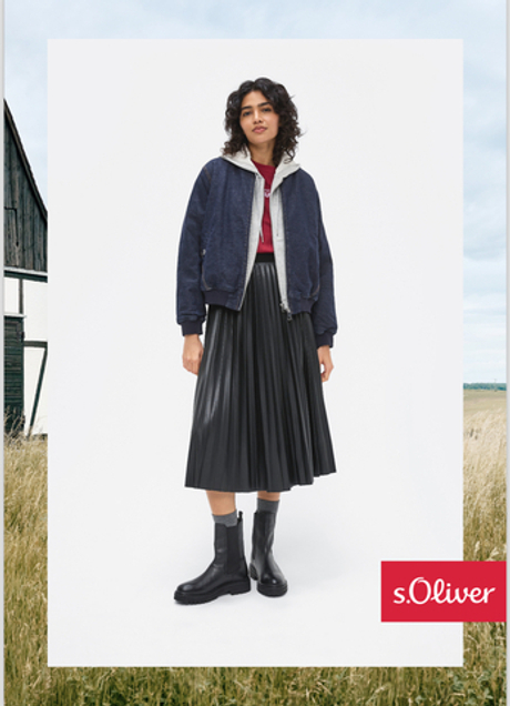 Джинсовая куртка-бомбер утепленный s.Oliver