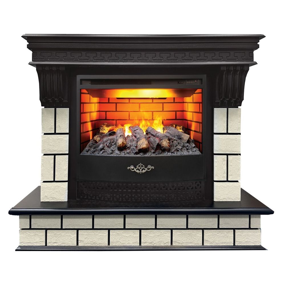 Электрокамин RealFlame Castle 25,5 DN орех с очагом 3D Firestar 25,5