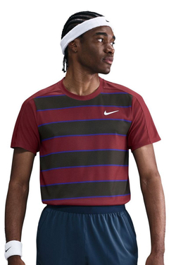 Мужская теннисная футболка Nike Court RG Dri-FIT Advantage Slam - dark team красный/белый