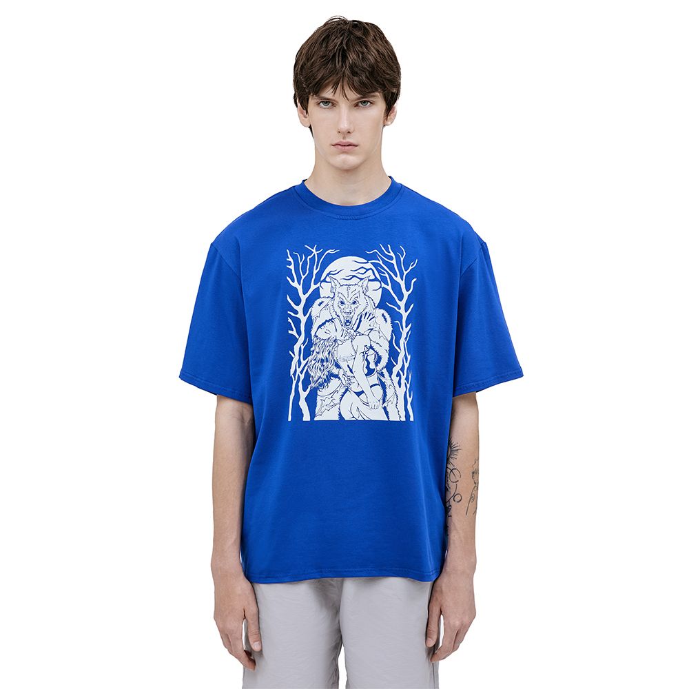 Футболка Волчок Werewolf синяя