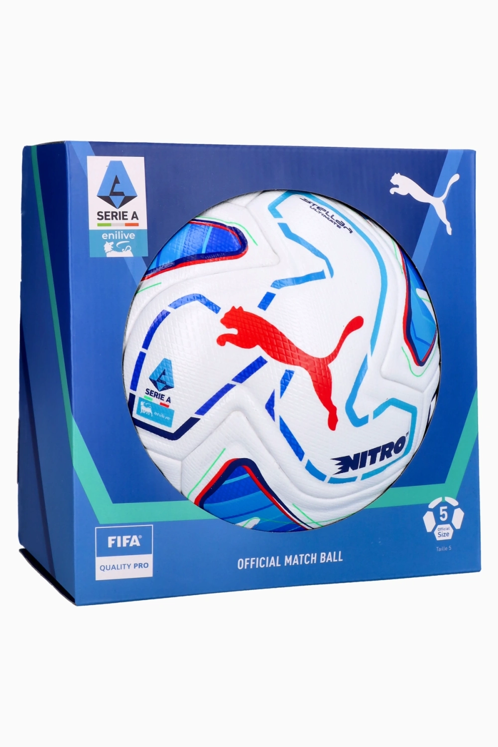 Футбольный мяч Puma Stellar Nitro Ultimate Serie A размер 5 - белый