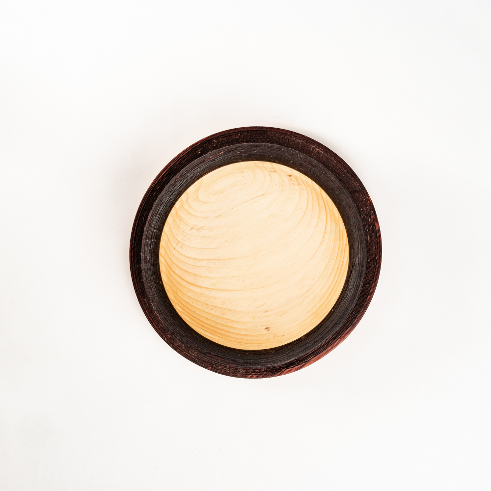 Набор деревянных тарелок из дерева сибирский кедр - 2 шт. TN77