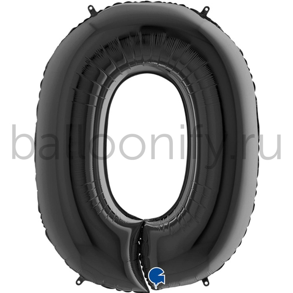 Шар ЦИФРА 0 Black 40" 102 см
