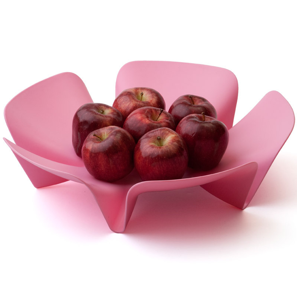 Ваза для фруктов flower, розовая