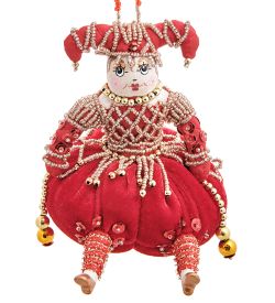 РусКукла RK-935 Кукла подвесная «Клоун в двурогом колпачке»