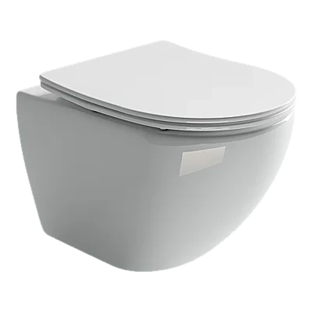Унитаз подвесной Ceramica Nova Metropol CN4002_1002CH_1000 безободковый, с крышкой микролифт, с инсталляцией и кнопкой хром