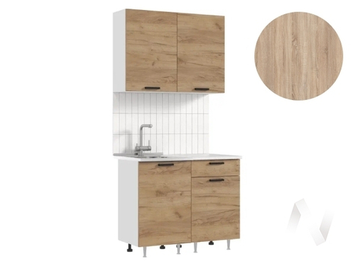 Кухня Рио NEW ЛДСП 1;0м (белый/дуб крафт/сонома)